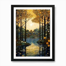 gustav klimt birch forest in