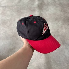 Red Devils Baseball Hat Mens L/XL Pacific Headwear Fitted Cap Black Red