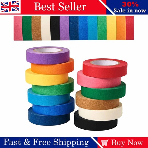 Coloured masking tape - coloured, 12