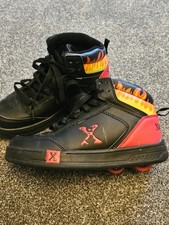 Heelys X Sidewalk Sports Skate Shoes - Black / flame, UK2, very good condition 