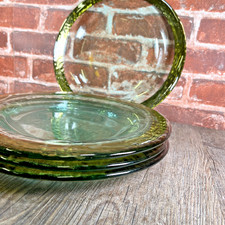 Set of 4 Gold Rim Hammered