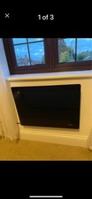 4 x Electric Heaters Black Glass Panel Ultra Slim Wall Hanging  - See Sizes