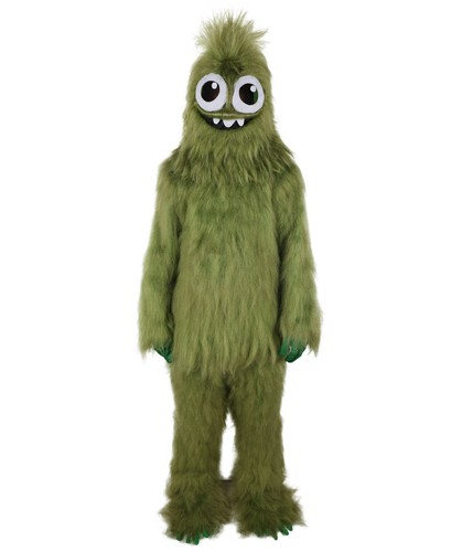 Olive green monster soft furry - monster,