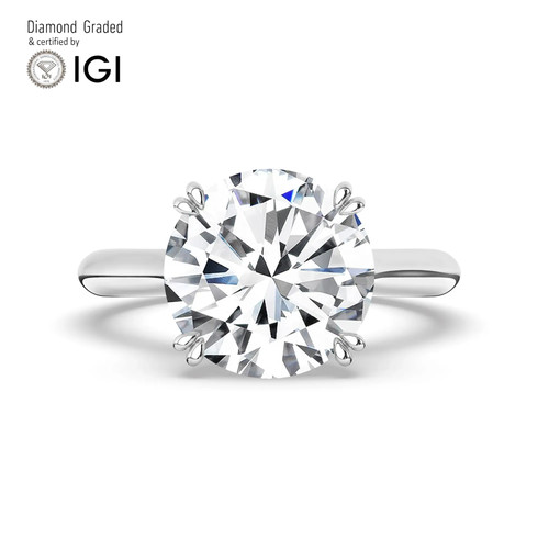 Round diamond engagement - diamond, ring