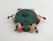 Vintage Small Chinese Fabric Trinket Box
