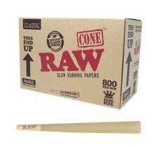 The Original RAW Classic Pre-Rolled Cones - King Size 100 pcs