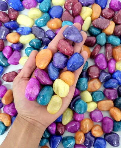 Tumbled crackle quartz - crackle, stones