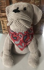 Handmade Dog Bandana. Slip On The Collar. Large. Red Paisley.