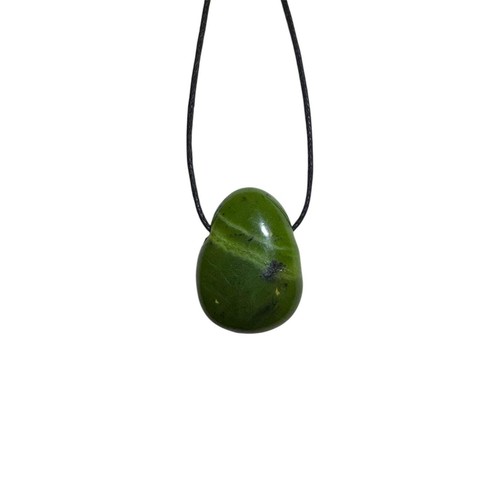 Nephrite jade drilled tumble - jade,