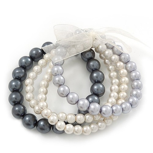 Grey white multistrand glass - grey/white,