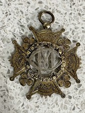 J DAVIS SILVER & SILVER GILT HALLMARKED MASONIC MEDAL LONDON 1903 MONOGRAM MC