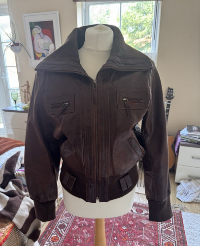Aviatrix brown leather bomber - aviatrix,