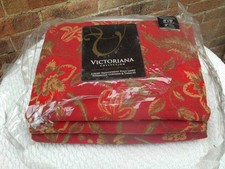Dunelm "Victoriana"Heavyweight Red Lined Pencil Pleat Curtains 90"x90"+ Tiebacks
