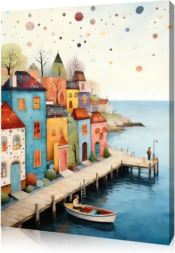 Colourful canvas wall art - canvas,