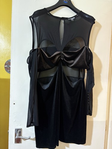 Topshop mesh body con velvet - topshop,