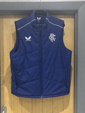 GLASGOW RANGERS Gilet Jacket Castore Blue Football Body Warmer Mens XL