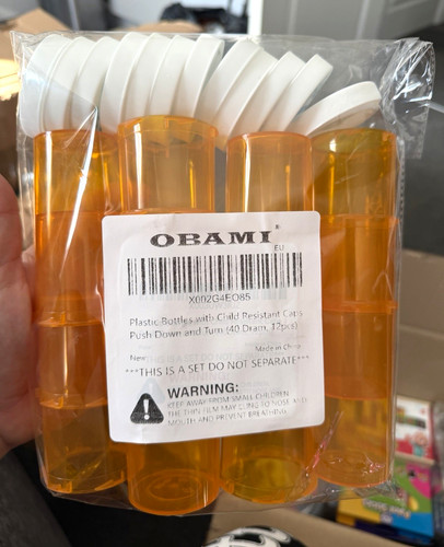 Obami orange plastic pill - plastic,