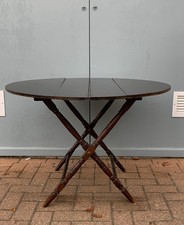 Antique Victorian Thornton & Herne London Campaign Folding Coaching Table