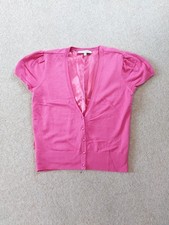 Laura Ashley Women's Cardigan Bolero Magenta Pink Size 10 Lovely Soft Feel