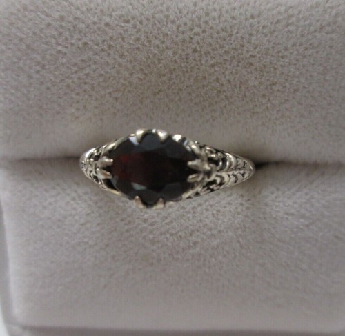 Vintage faux garnet sterling - vintage,