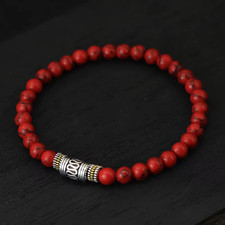 6mm Natural Stone Beaded