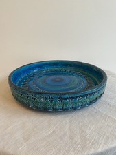 Mid Century Aldo Londi for Bitossi Bimini Blu Art Pottery Bowl Italy 717
