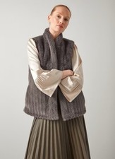 LK Bennett Gil Grey Faux Fur