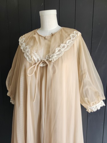 Vtg 60s nude nylon lace - vtg,