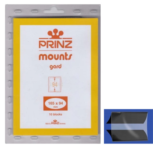 Prinz stamp mounts black 165mm - stamp,