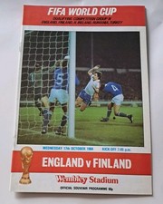 Set Of 6 England World Cup Qualifier Football Programmes 1970's/80's.