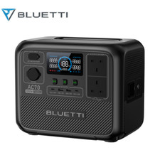 BLUETTI AC70 768Wh 1000W Portable Power Station Solar Generator for Camping Trip