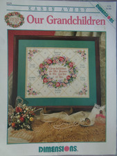 "Our Grandchildren" verse & family tree themed cross stitch chart