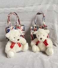 Vintage Rare And Unique Harrods Teddy Bears In A Harrods Gift Bag BundleOriginal