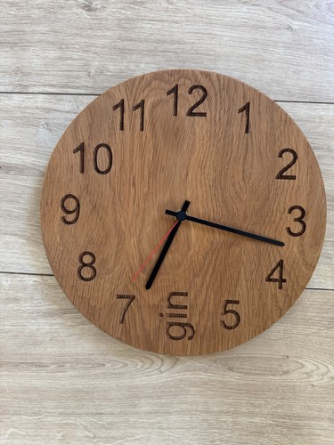 Wooden gin clock - “gin, o’clock”