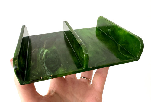 Vintage bakelite green swirl - green,