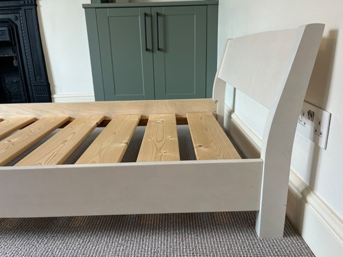 Small single white bed - , great