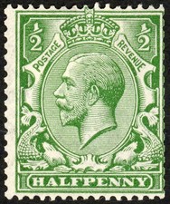 SG397 1913 ½d bright green