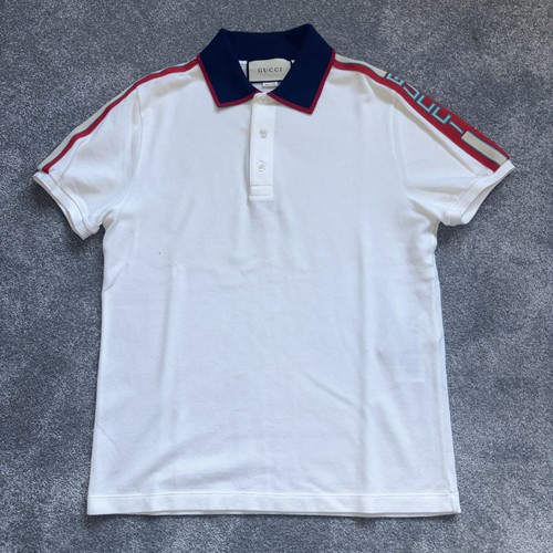 Gucci men stripe collar polo - men's,