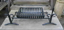 USED WROUGHT IRON FIRE BASKET