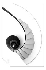 Black & White Architectural Infinite Stairs Artistic Poster Wall Art Home Decor