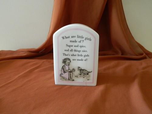 Vtg porcelain money box - money, widdop