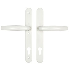 Upvc Door Handle 3 Hole Fixing White Finish 92mm Centres