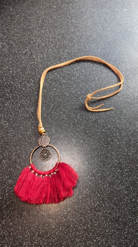 Bohemian fringe necklace - bohemian,