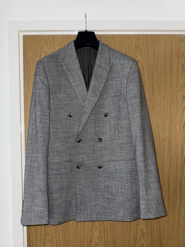 Topman grey double breasted - topman,