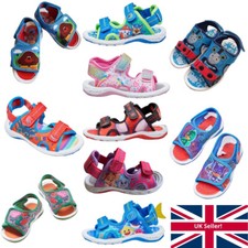 Kids Character Summer Sandals Holiday Shoes Beach Adjustable Straps Official