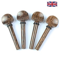 Violin Peg Set - Palm Wood - Swiss Model with Ebony Collar