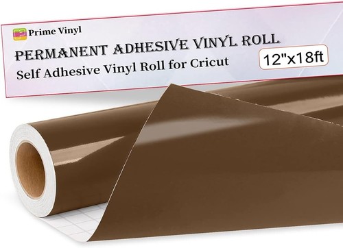 Brown permanent adhesive vinyl - permanent,
