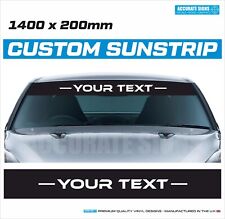 Universal Custom Sunstrip Personalised text  1400 x 200mm  Car Sun strip