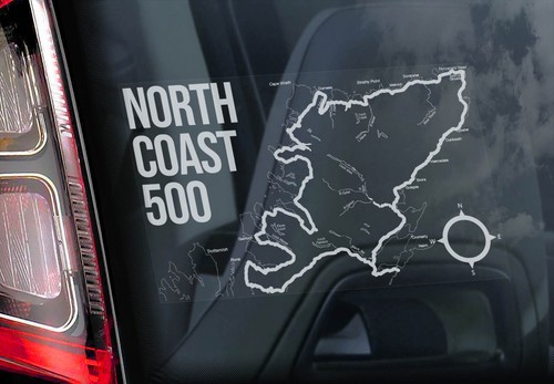 North coast 500 car sticker - north,
