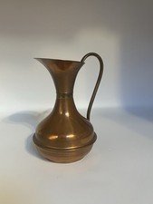 Vintage Old Brass Copper Decorative Small Jug Pot Vase Art Deco